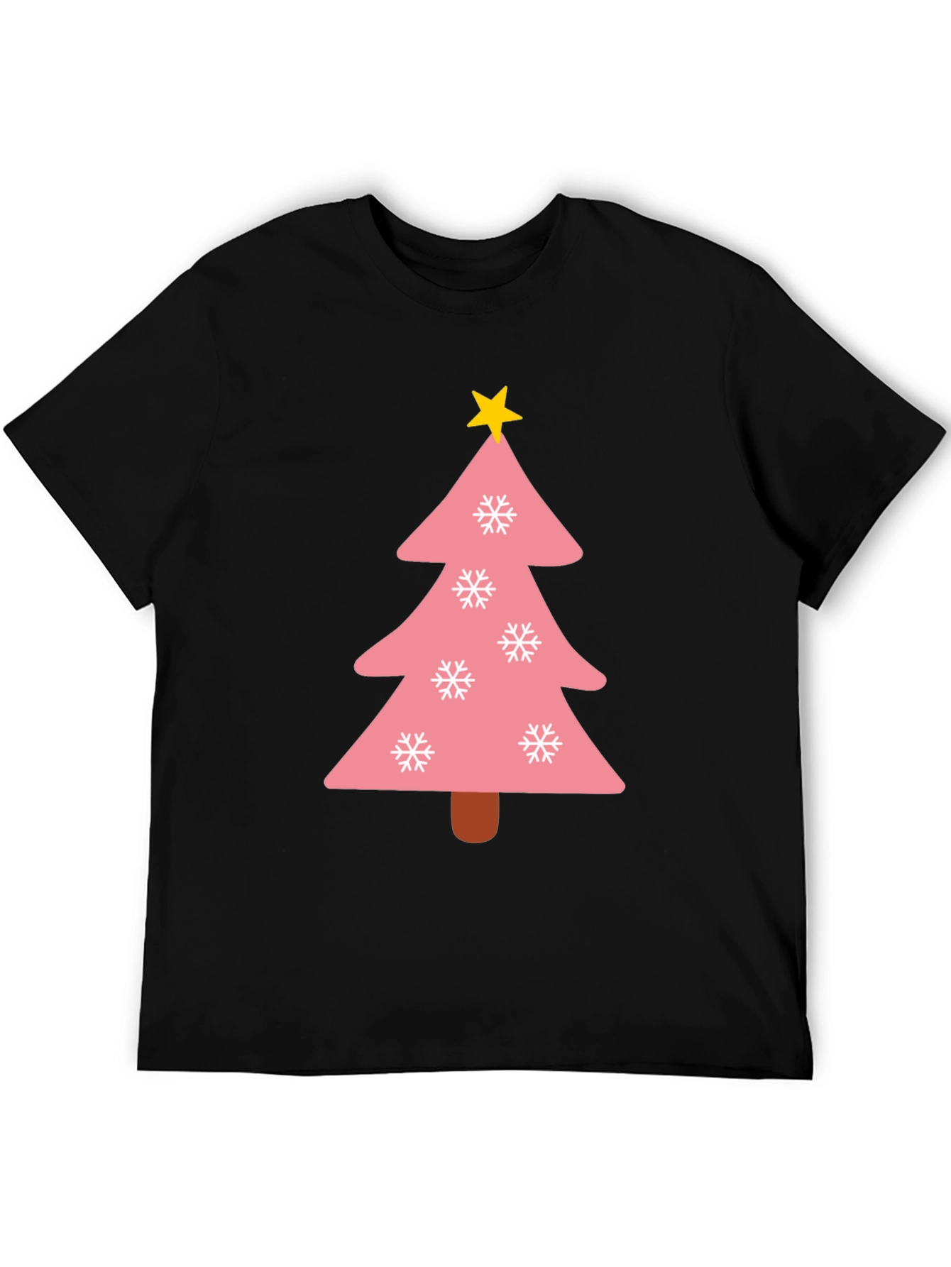 Festive Pink Christmas Tree T-Shirt