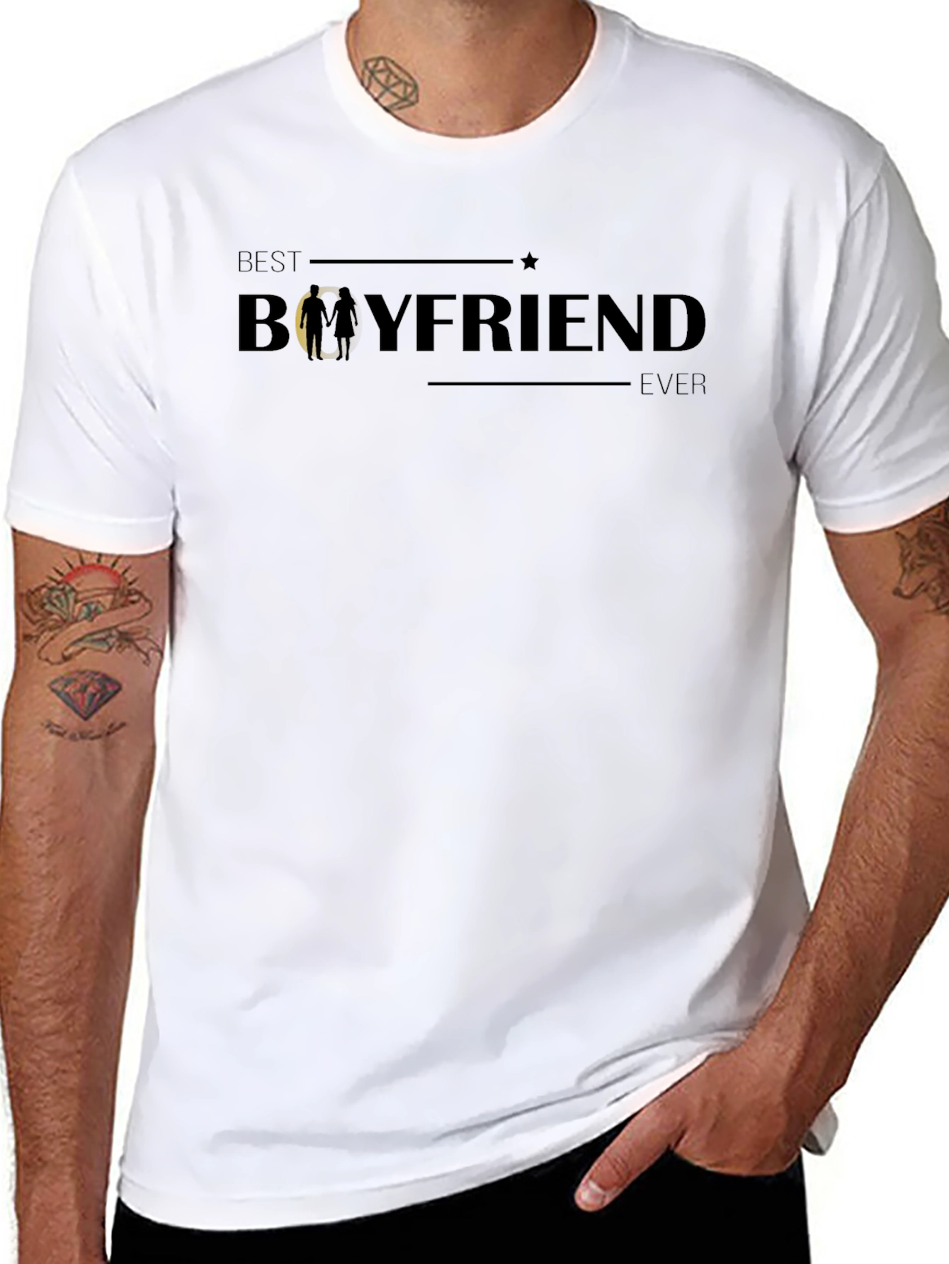 Best Boyfriend Ever Graphic Tee - Mens Black T-Shirt