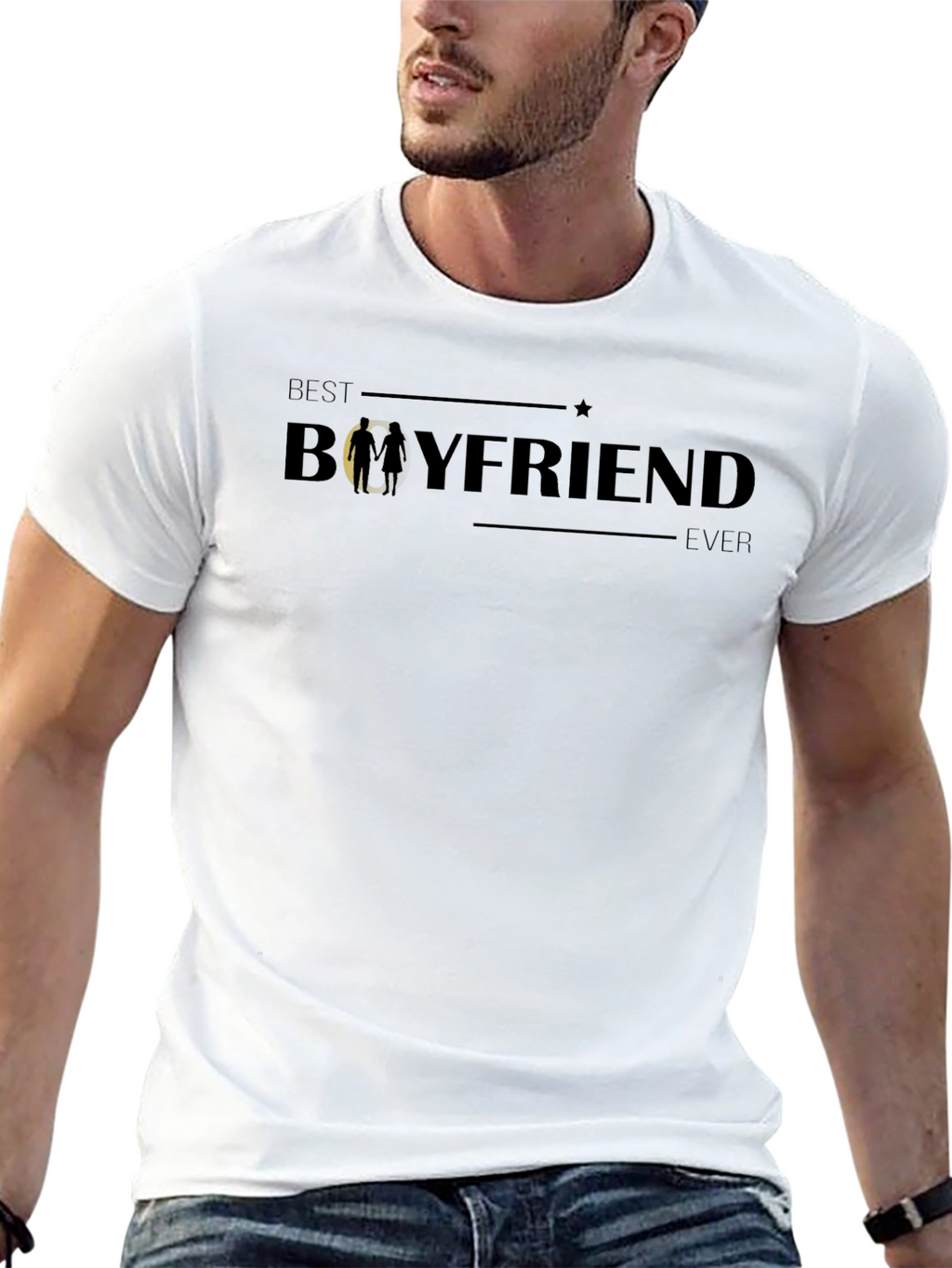 Best Boyfriend Ever Graphic Tee - Mens Black T-Shirt