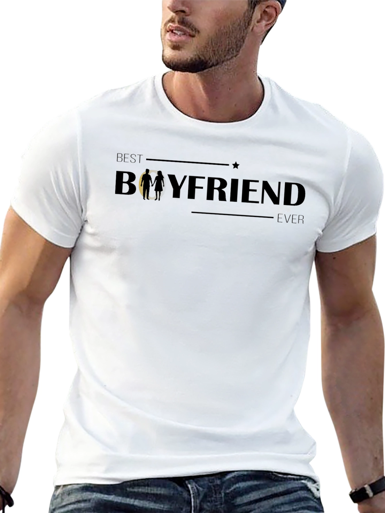Best Boyfriend Ever Graphic Tee - Mens Black T-Shirt