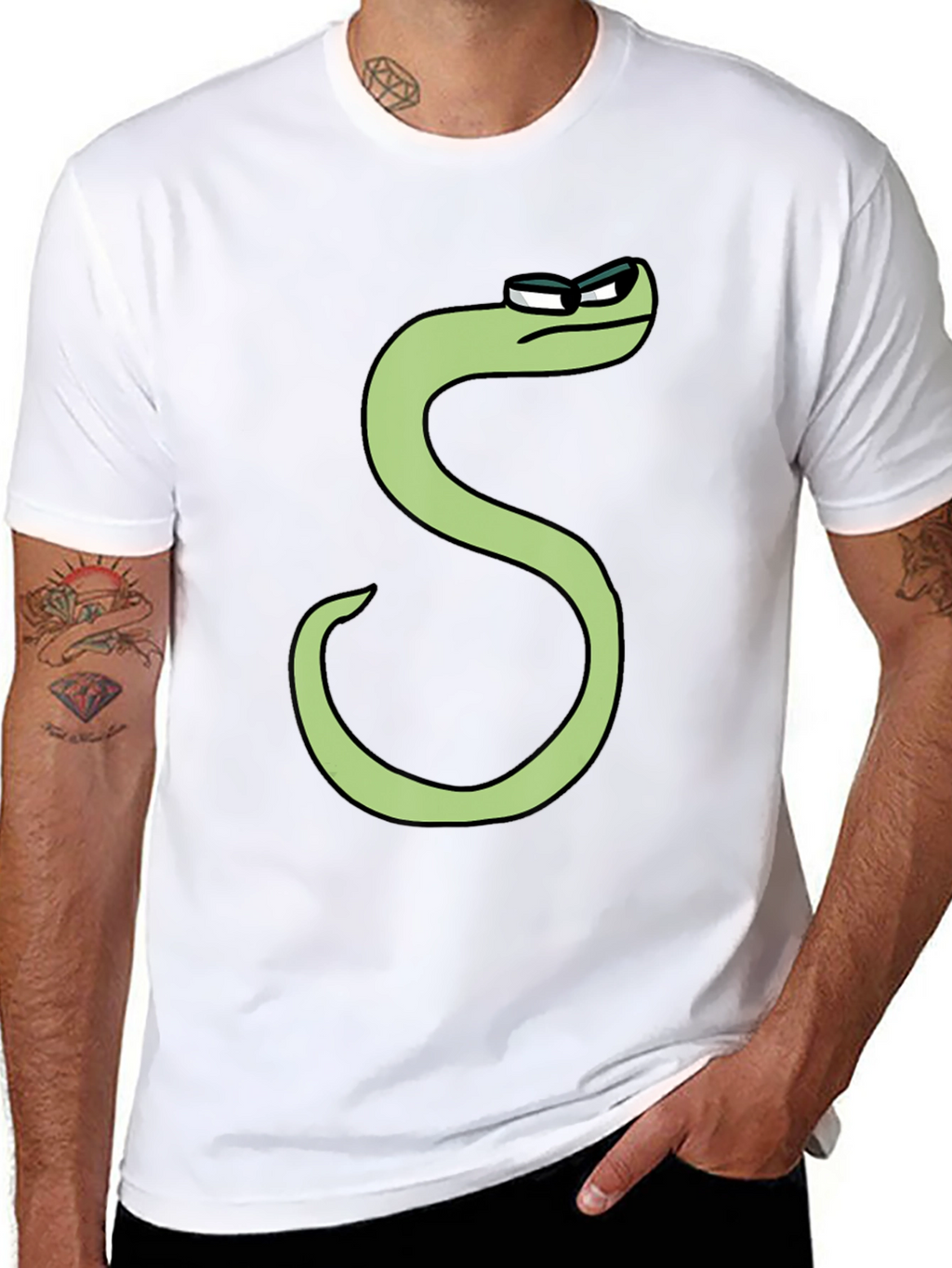 Cool S Character T-Shirt - Black Cotton Tee