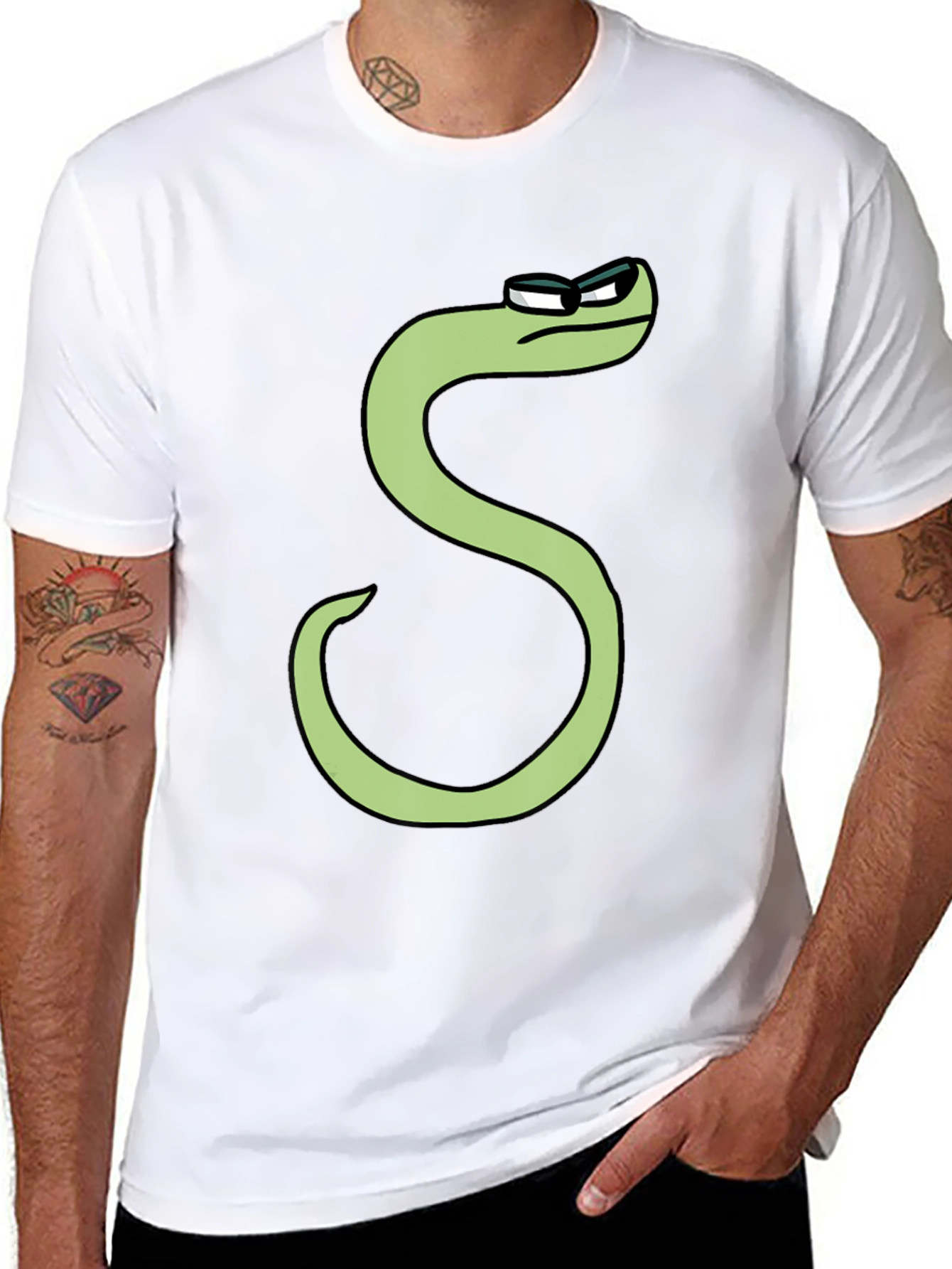 Cool S Character T-Shirt - Black Cotton Tee