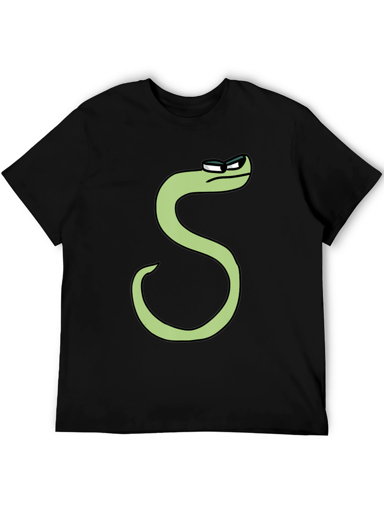 Cool S Character T-Shirt - Black Cotton Tee