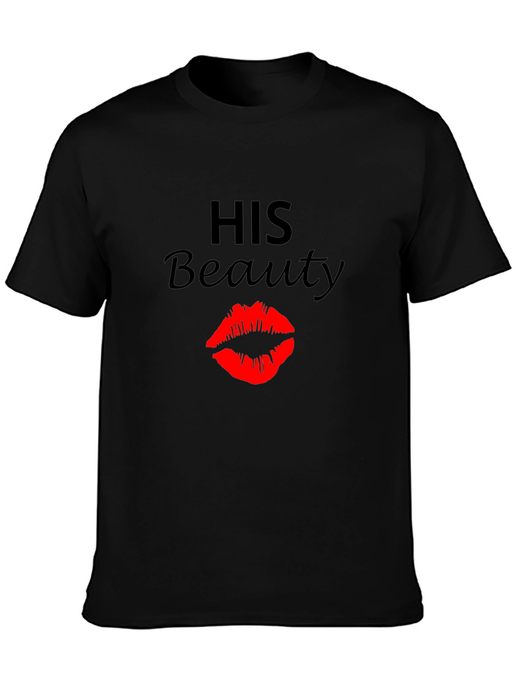 His Beauty Graphic Tee - Black Crew Neck