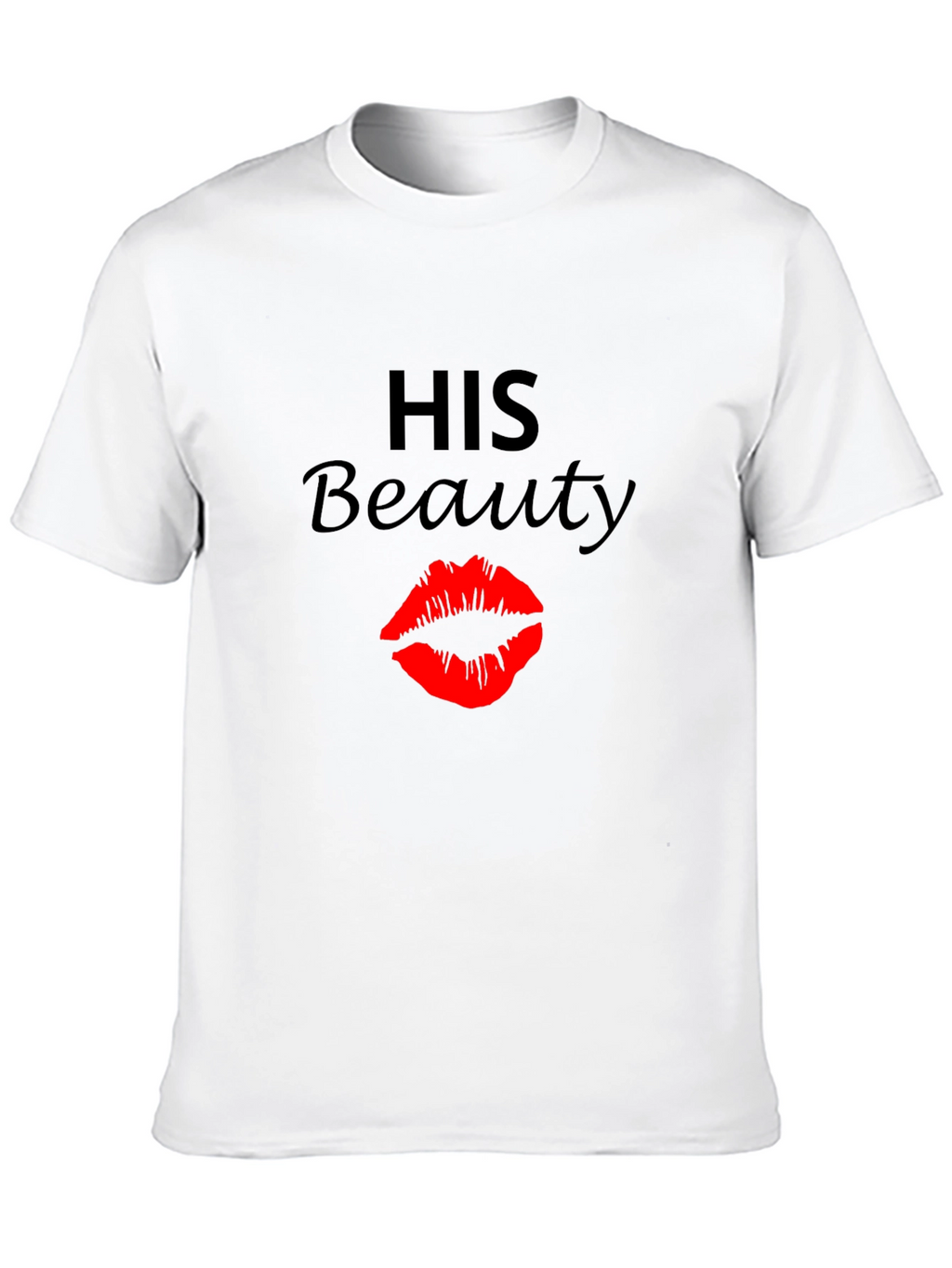 His Beauty Graphic Tee - Black Crew Neck