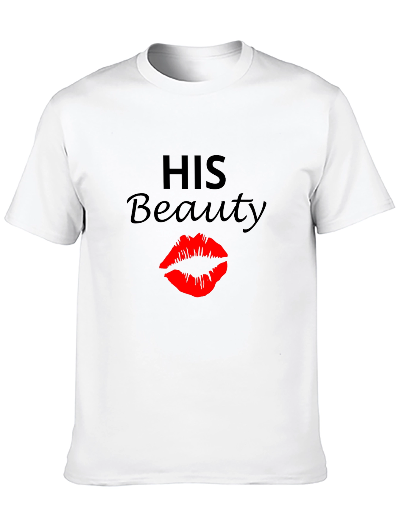 His Beauty Graphic Tee - Black Crew Neck