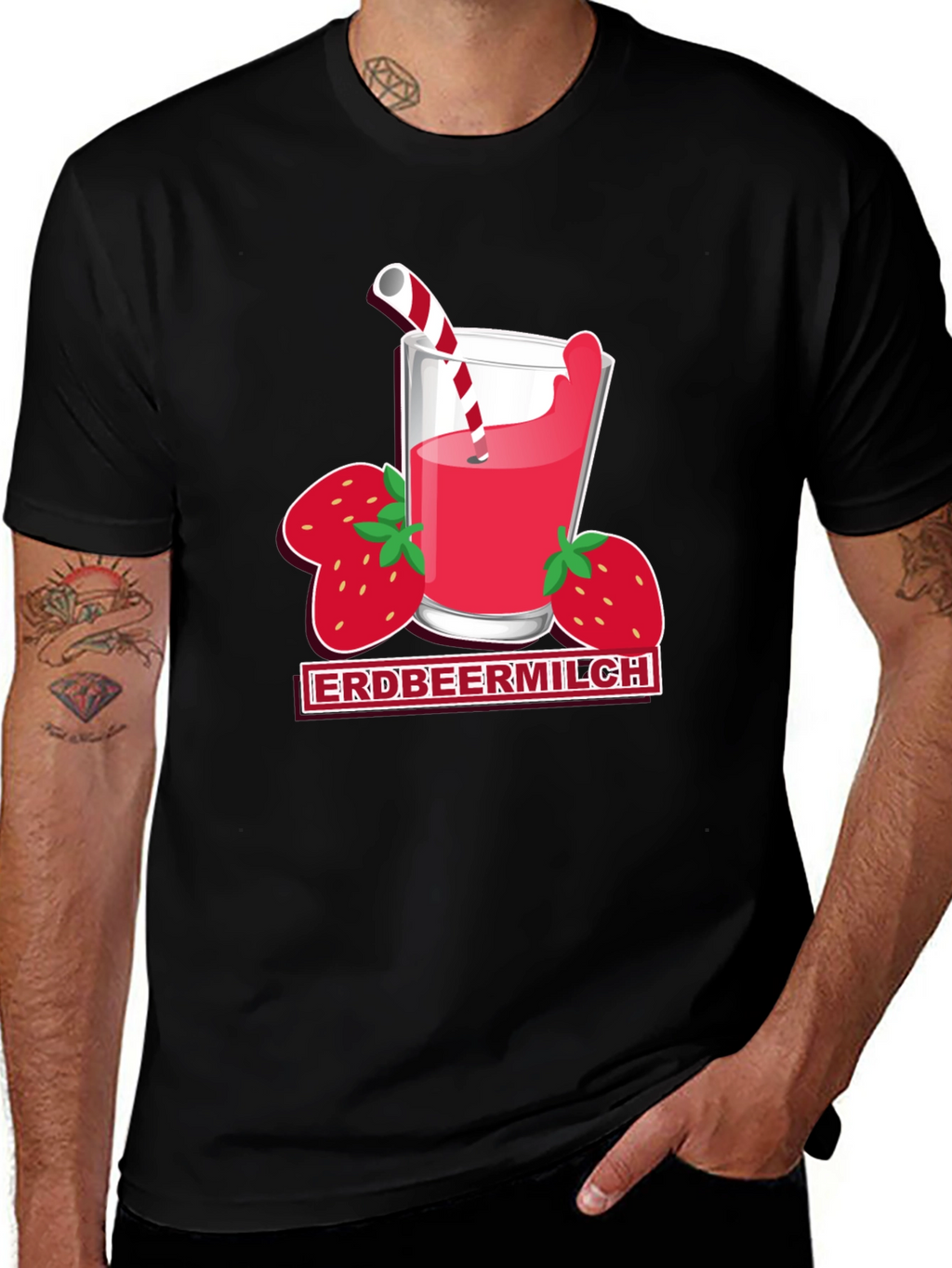 Strawberry Milk T-Shirt - Unique Graphic Tee