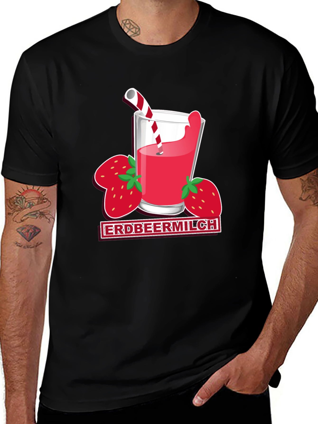 Strawberry Milk T-Shirt - Unique Graphic Tee