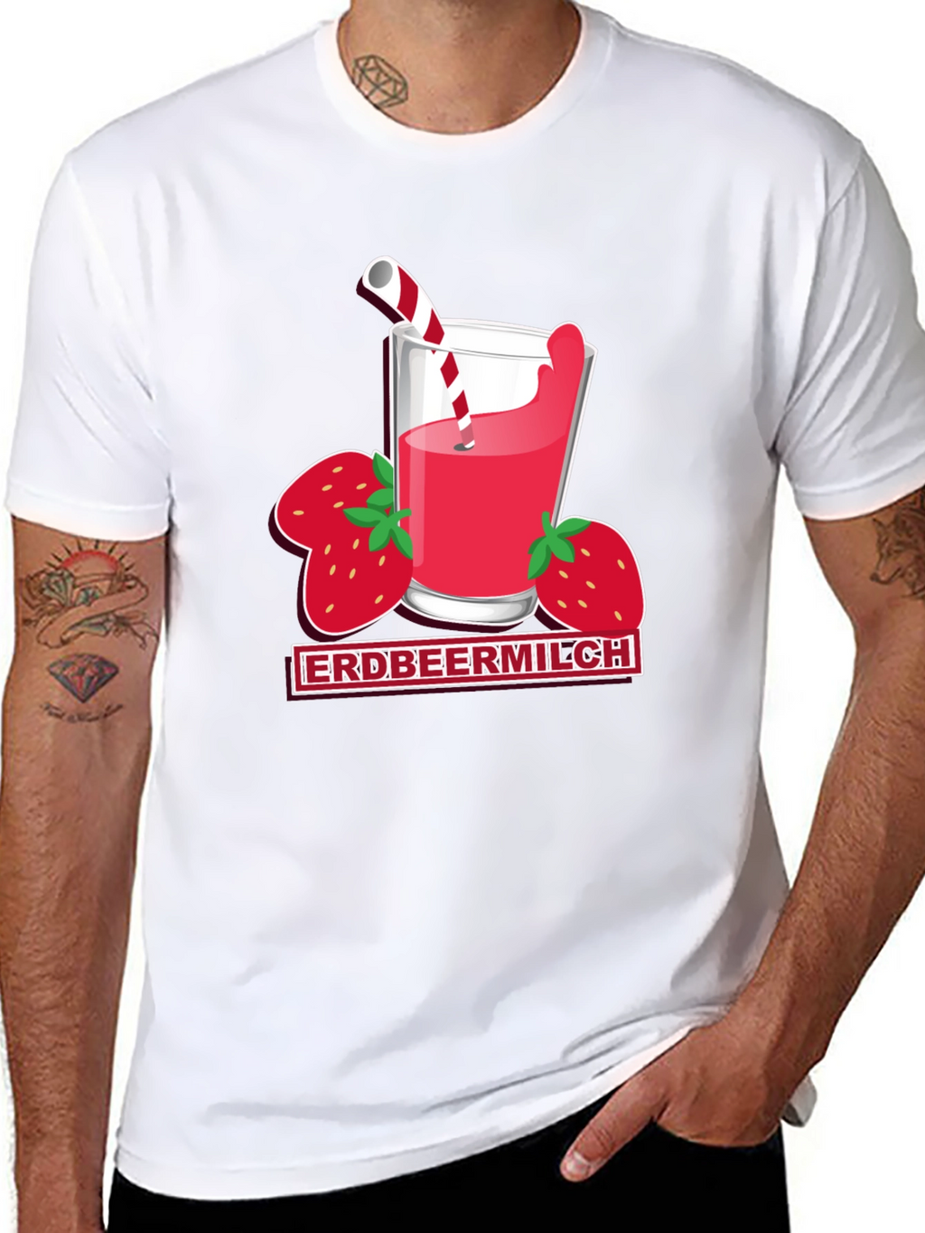 Strawberry Milk T-Shirt - Unique Graphic Tee