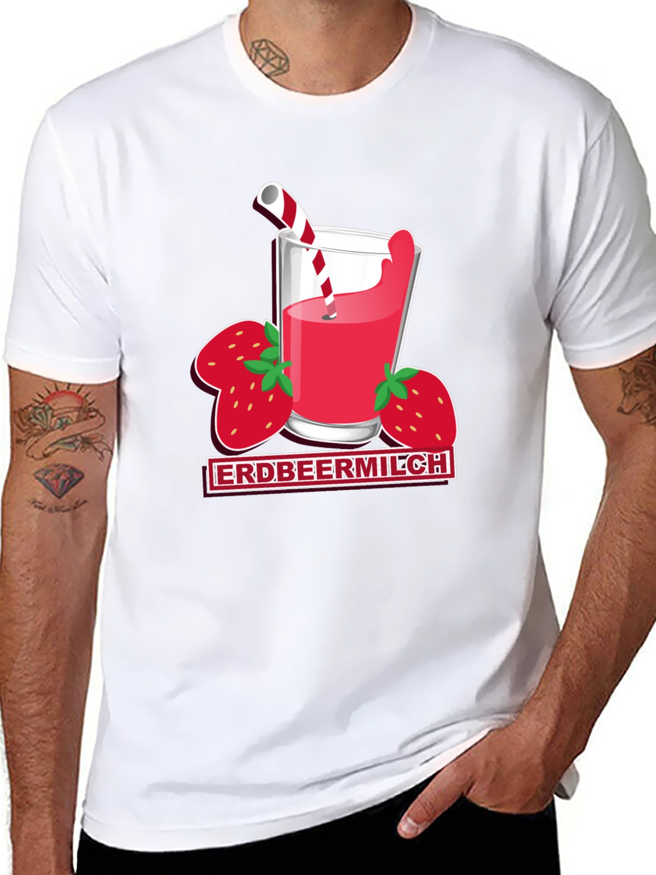 Strawberry Milk T-Shirt - Unique Graphic Tee