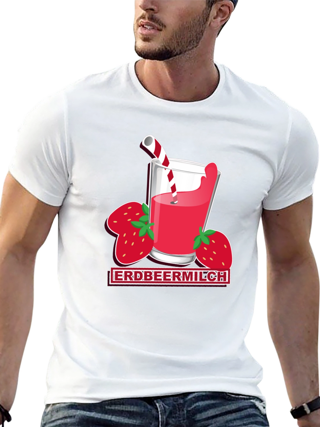 Strawberry Milk T-Shirt - Unique Graphic Tee