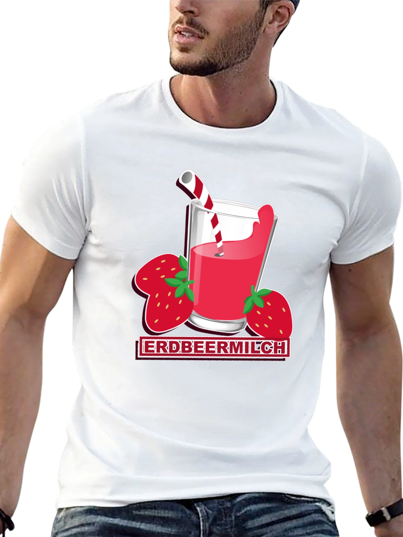 Strawberry Milk T-Shirt - Unique Graphic Tee