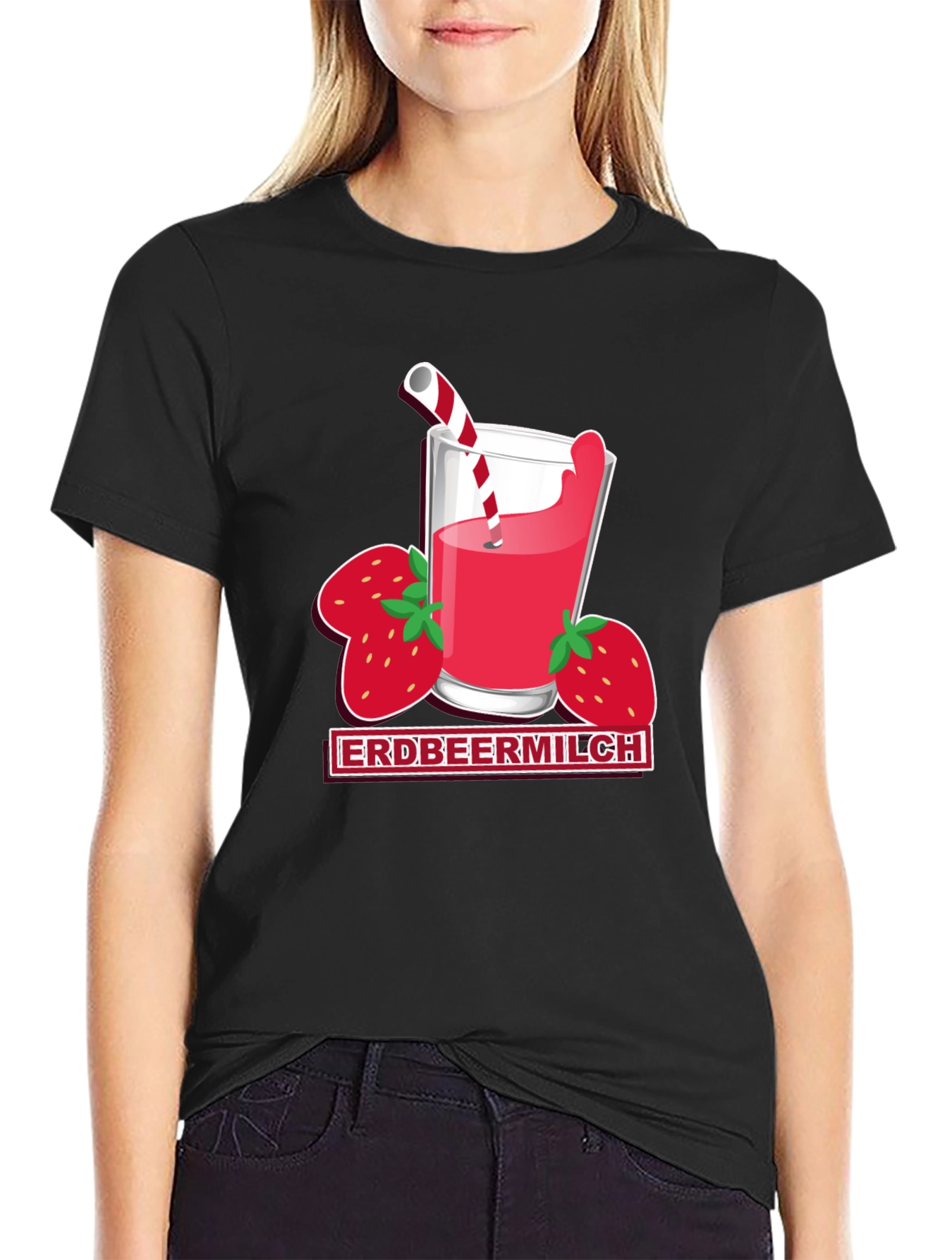 Strawberry Milk T-Shirt - Unique Graphic Tee