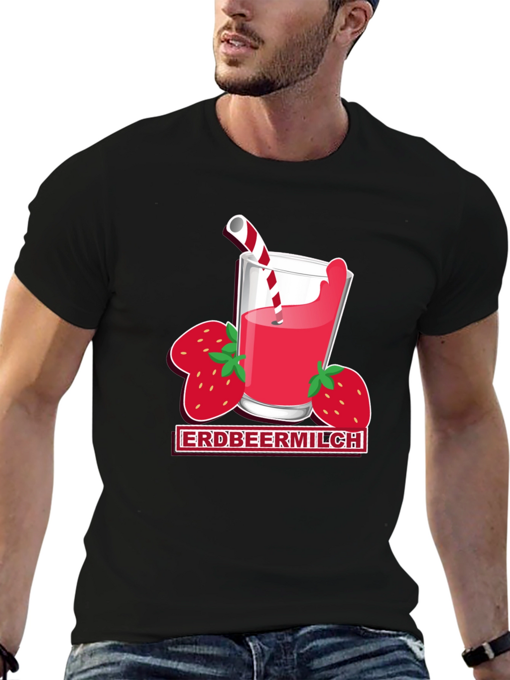 Strawberry Milk T-Shirt - Unique Graphic Tee
