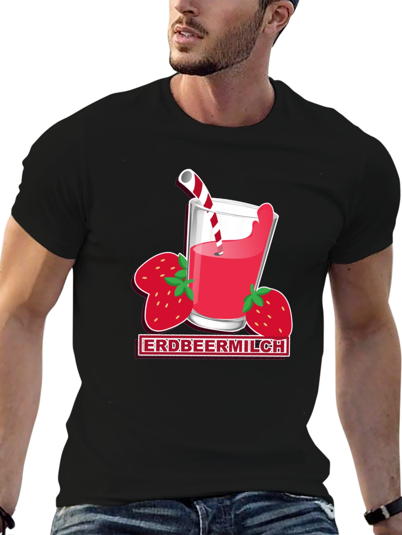 Strawberry Milk T-Shirt - Unique Graphic Tee