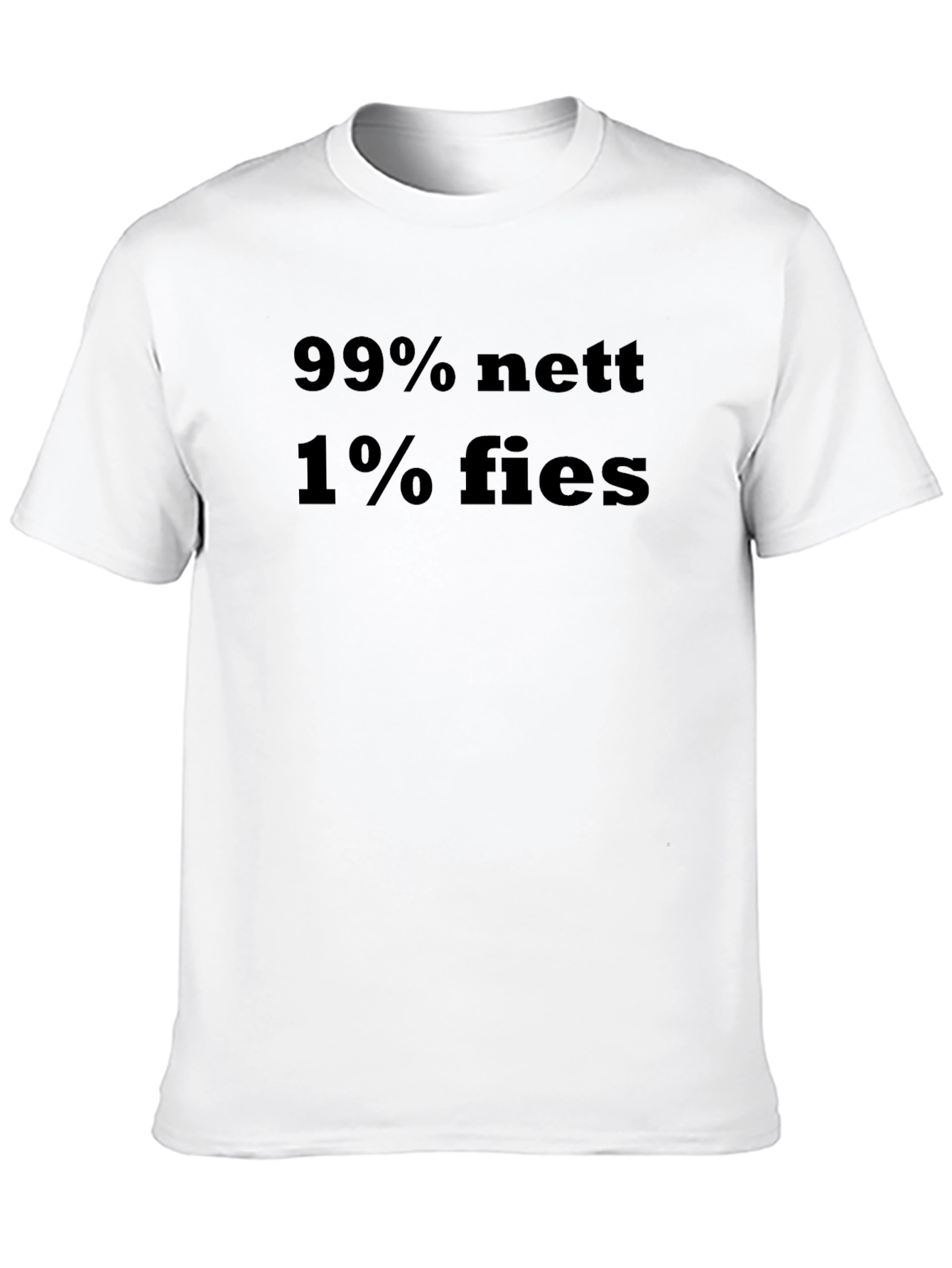 99% Nett 1% Fies Graphic Tee - Black Cotton T-Shirt