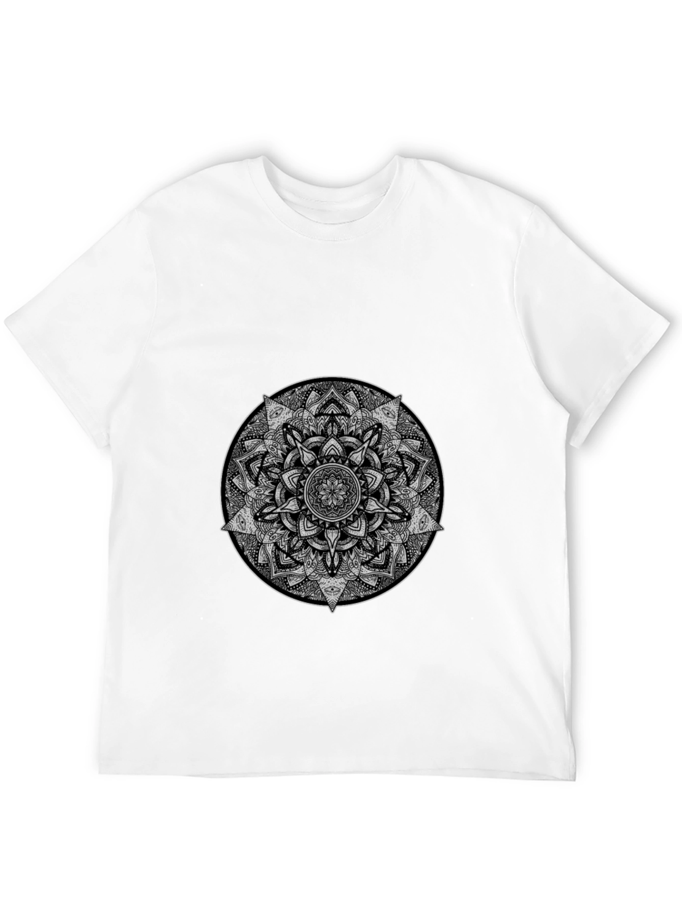 Mandala Graphic Print T-Shirt - Stylish Cotton Blend Tee