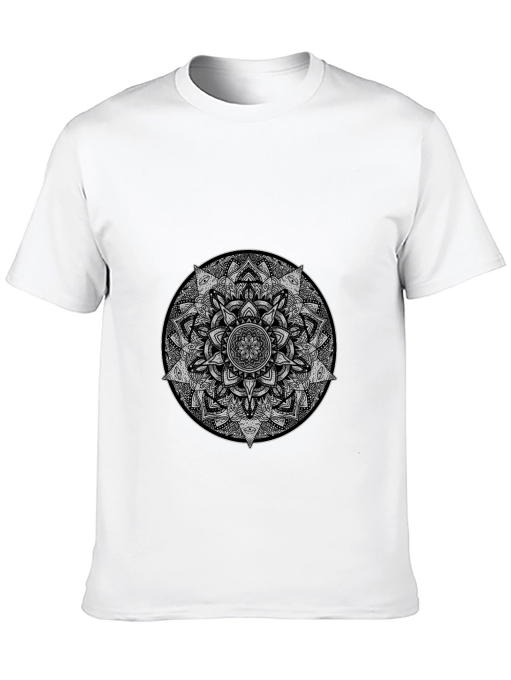 Mandala Graphic Print T-Shirt - Stylish Cotton Blend Tee