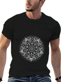 Mandala Graphic Print T-Shirt - Stylish Cotton Blend Tee