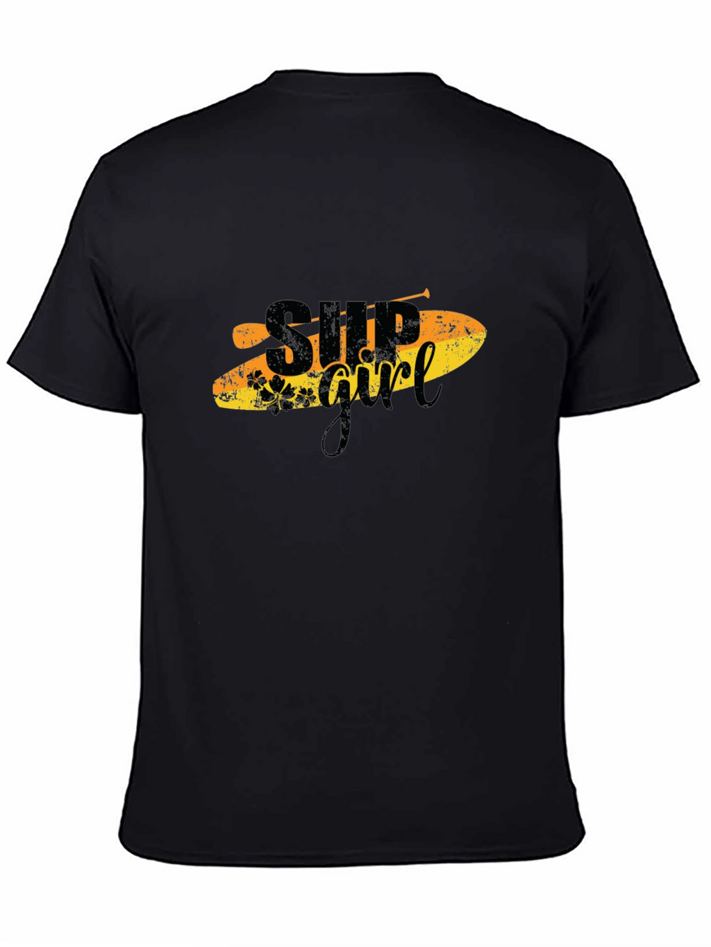 SUP Girl T-Shirt - Black Paddle Board Tee