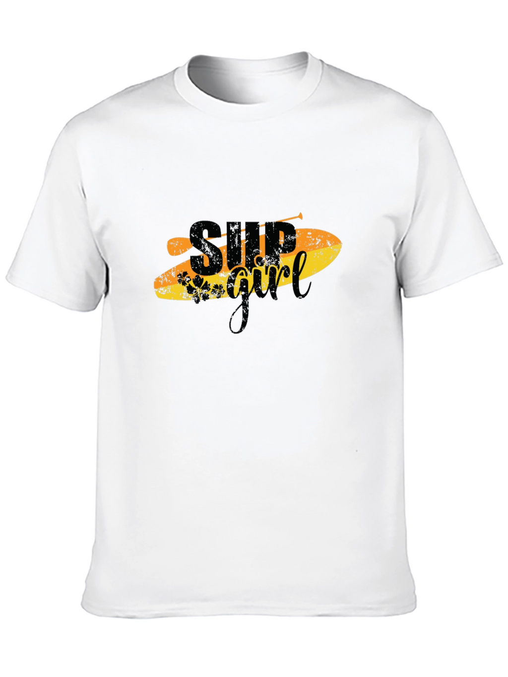 SUP Girl T-Shirt - Black Paddle Board Tee