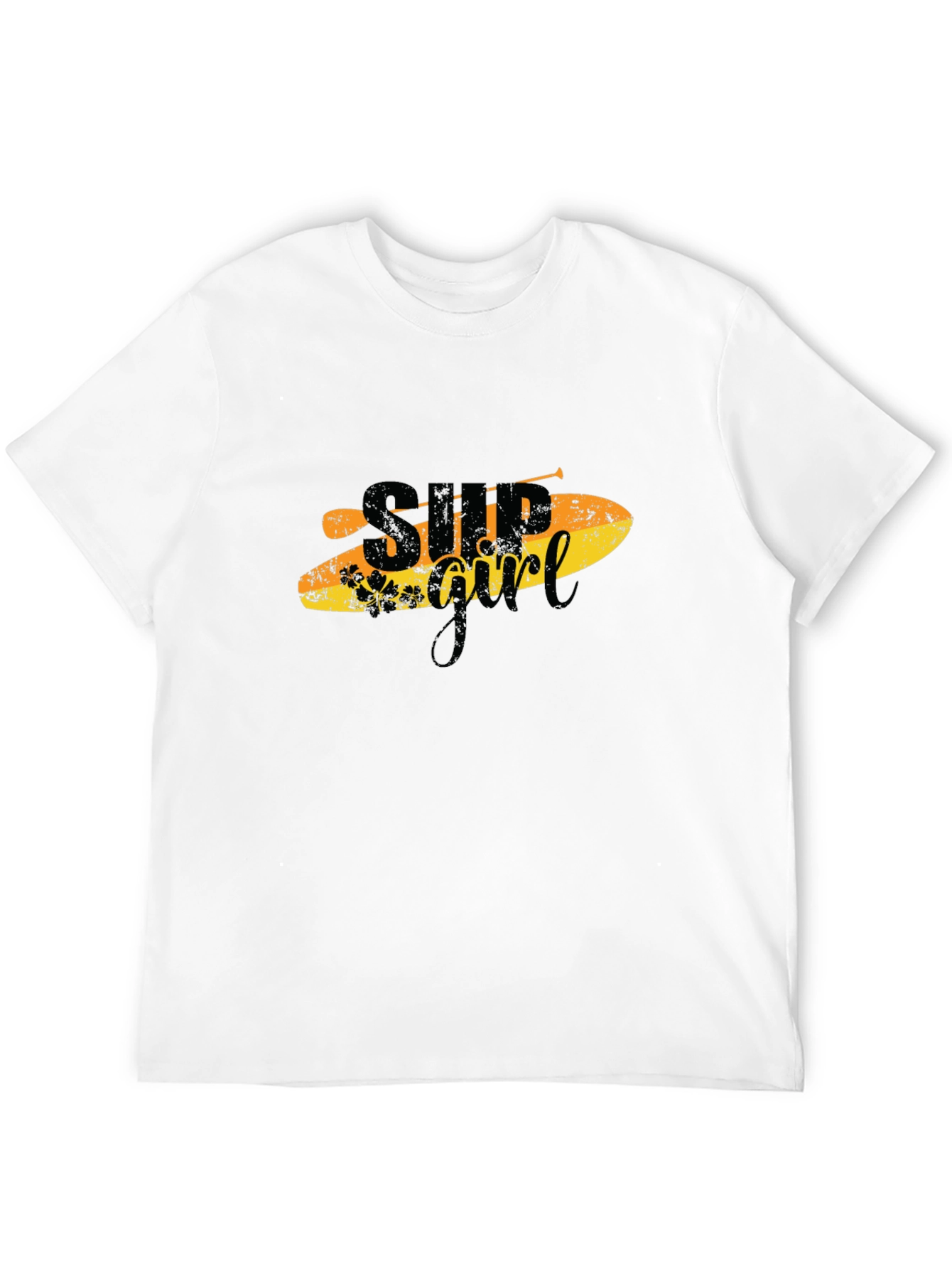 SUP Girl T-Shirt - Black Paddle Board Tee