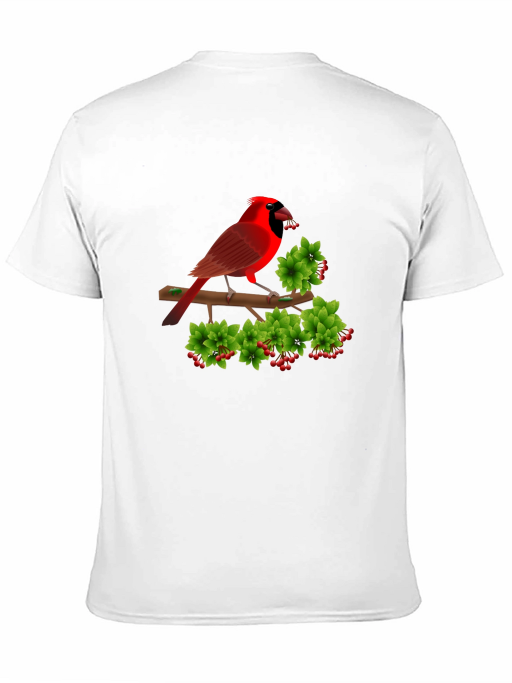 Cardinal Bird Branch Black T-Shirt