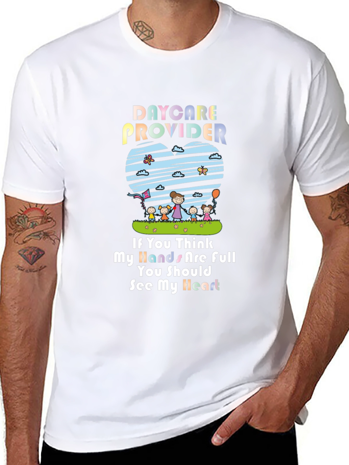 Daycare Provider Graphic T-Shirt - Heartfelt Design