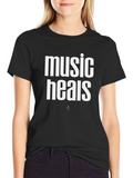 Music Heals Graphic Tee - Black