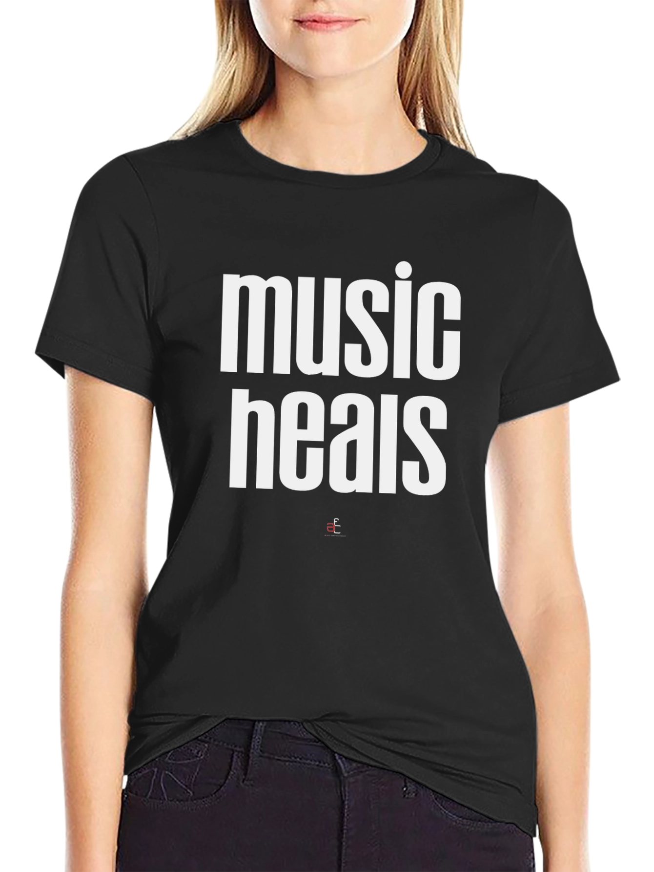 Music Heals Graphic Tee - Black