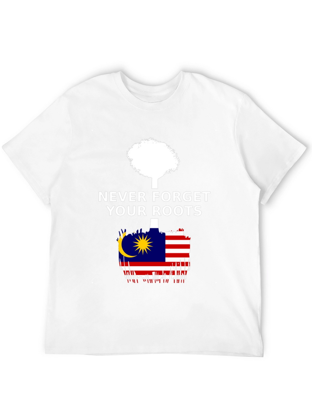 Never Forget Roots Malaysia Flag Graphic T-Shirt