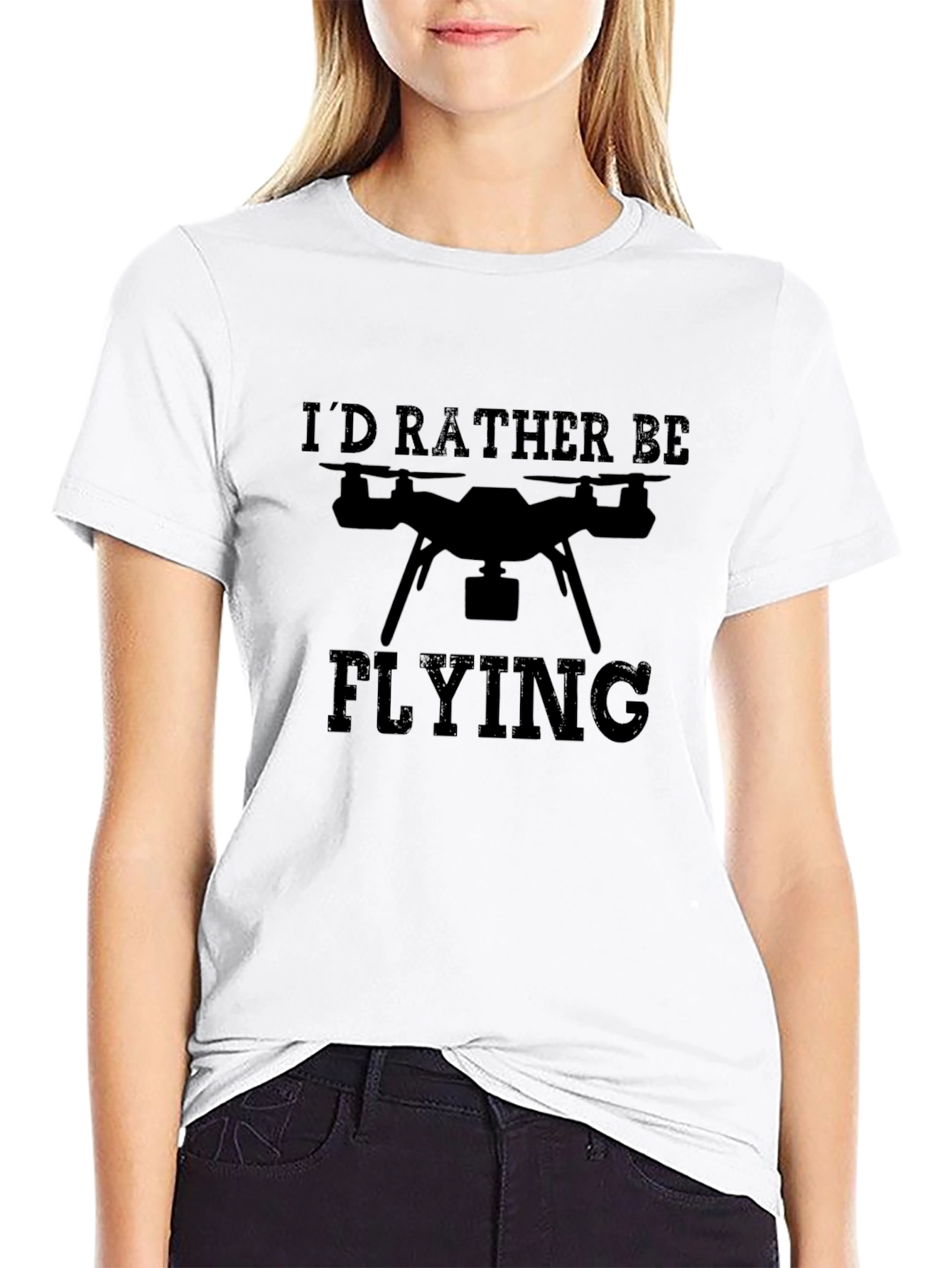 Id Rather Be Flying Drone Graphic Tee