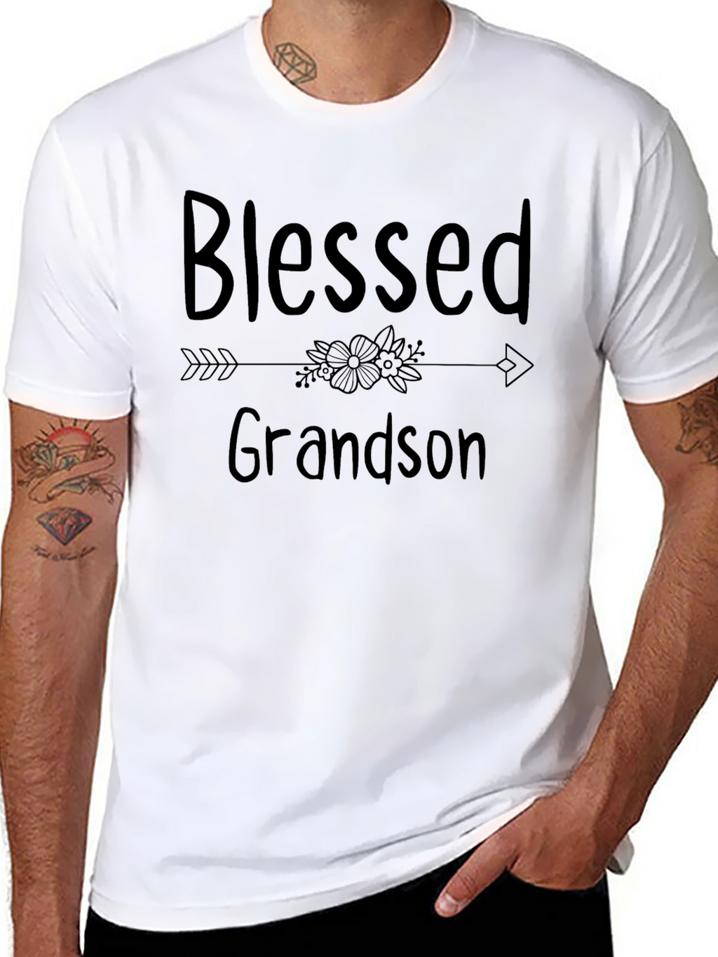 Blessed Grandson Graphic T-Shirt