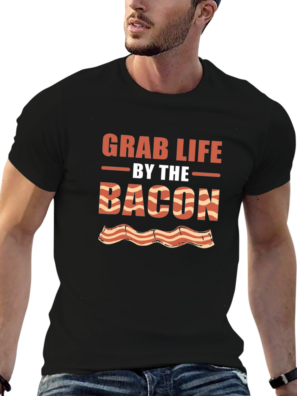 Grab Life By The Bacon Graphic Tee