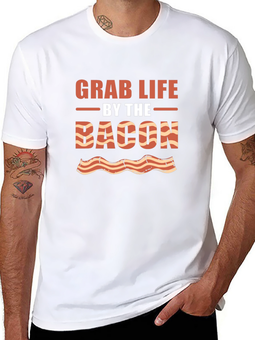Grab Life By The Bacon Graphic Tee