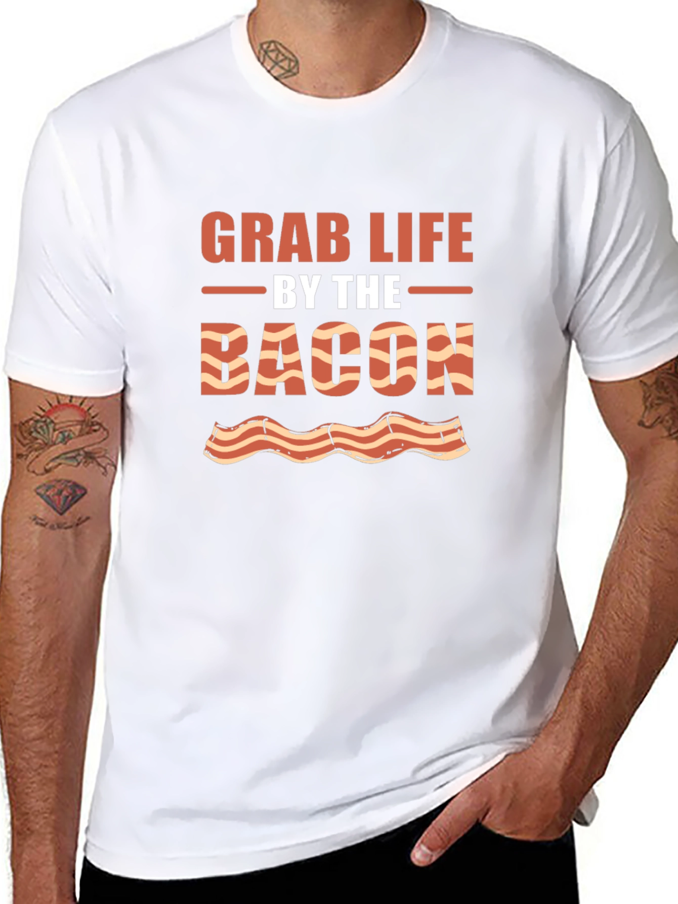 Grab Life By The Bacon Graphic Tee