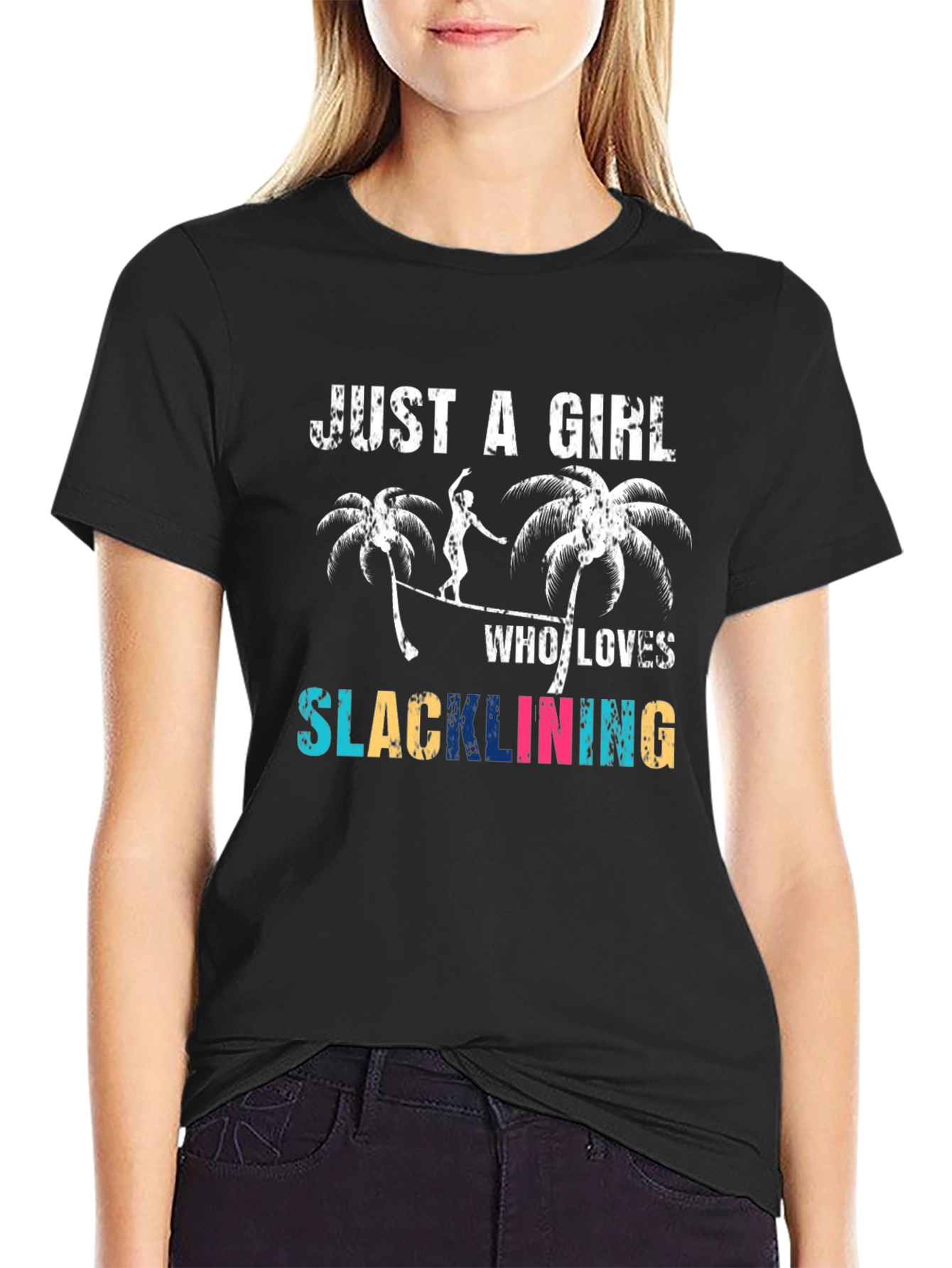 Just a Girl Who Loves Slacklining T-Shirt