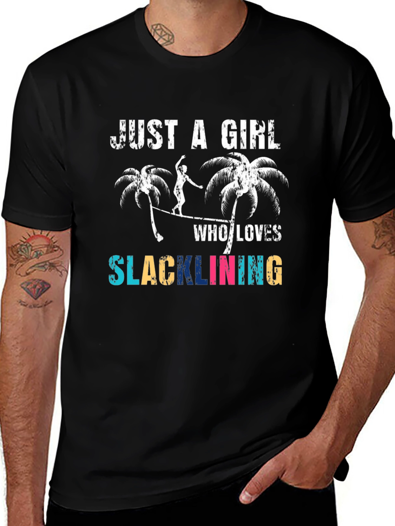 Just a Girl Who Loves Slacklining T-Shirt