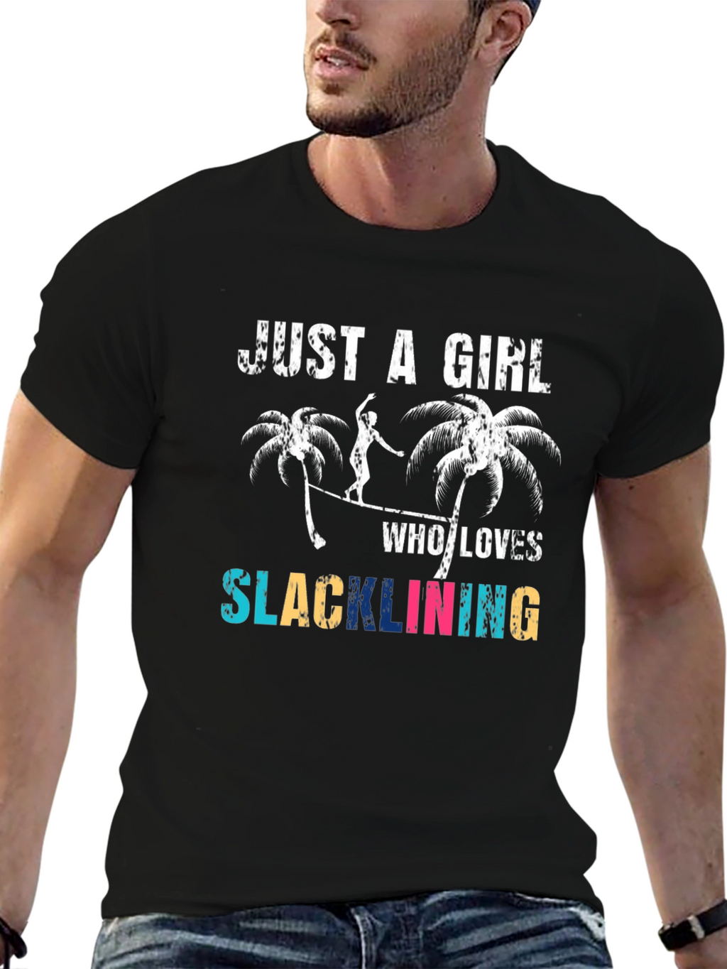 Just a Girl Who Loves Slacklining T-Shirt
