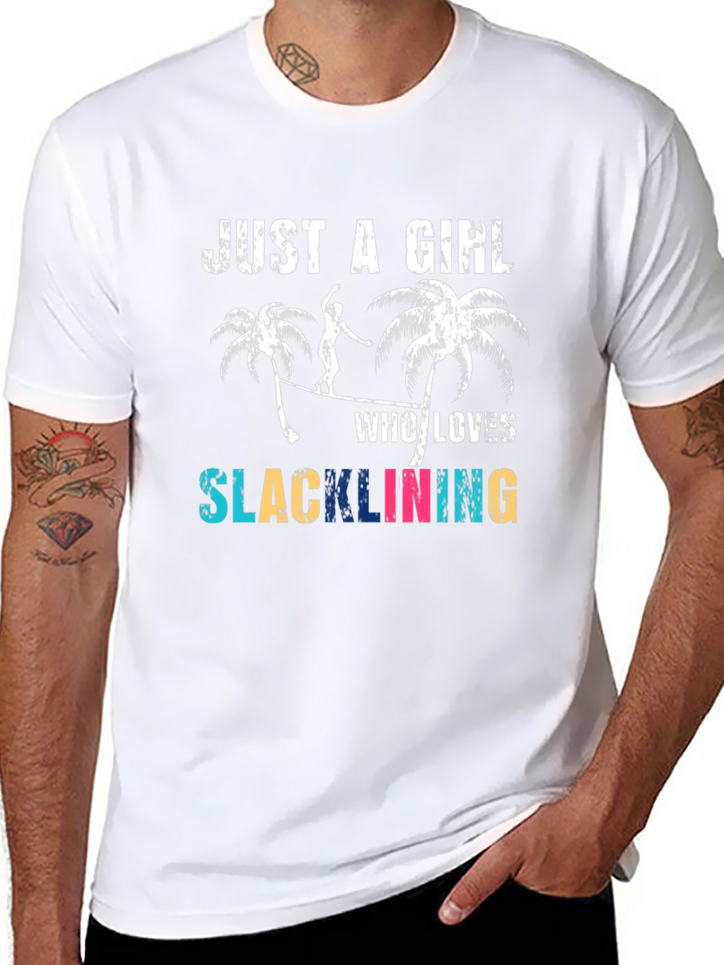 Just a Girl Who Loves Slacklining T-Shirt