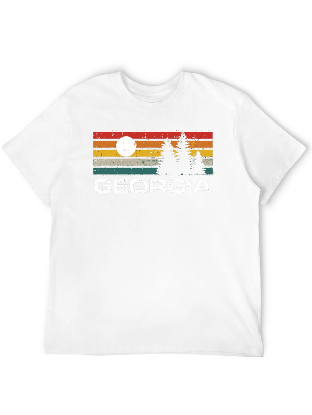Georgia Sunset Pine Tree Graphic T-Shirt