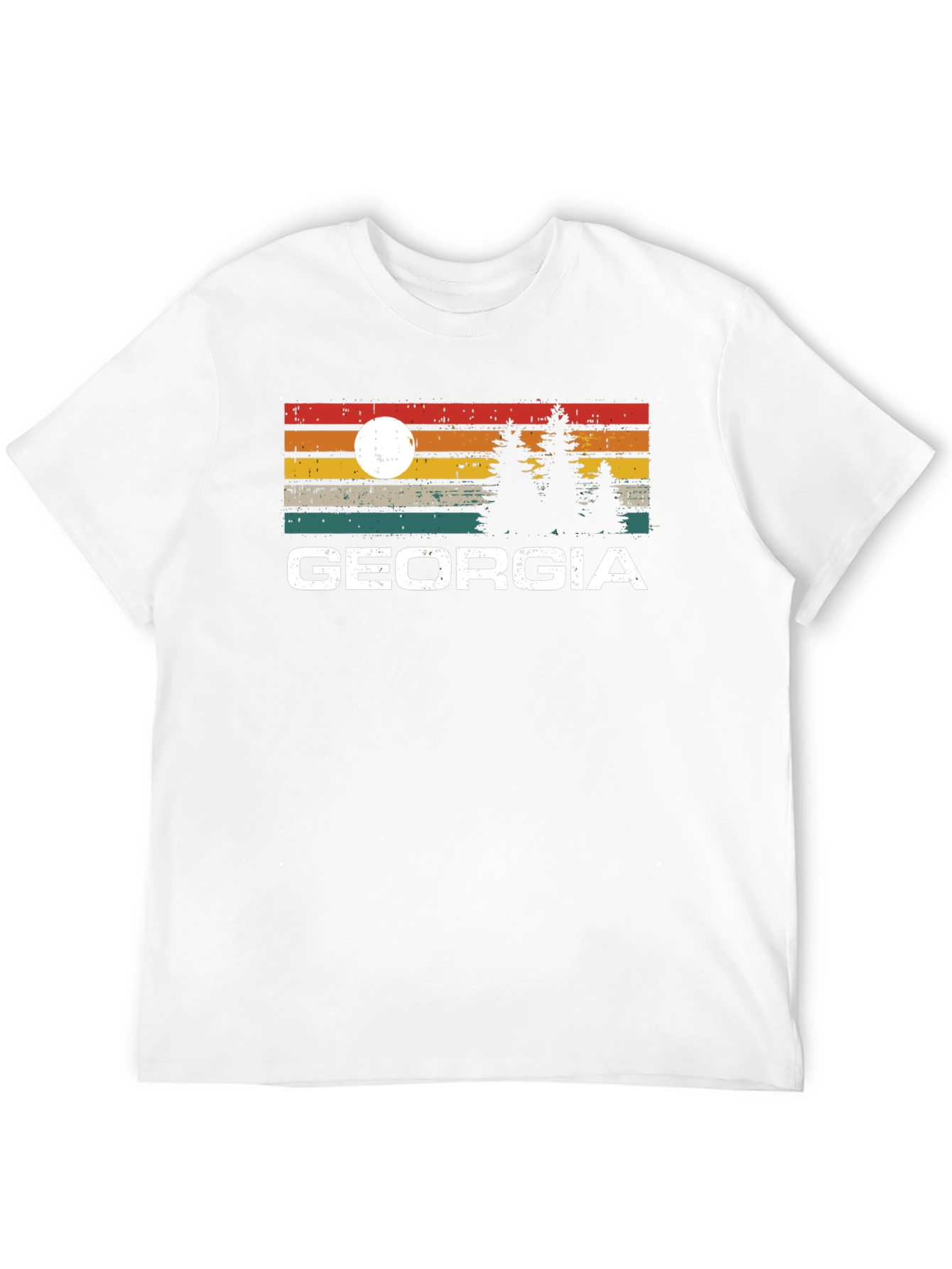 Georgia Sunset Pine Tree Graphic T-Shirt