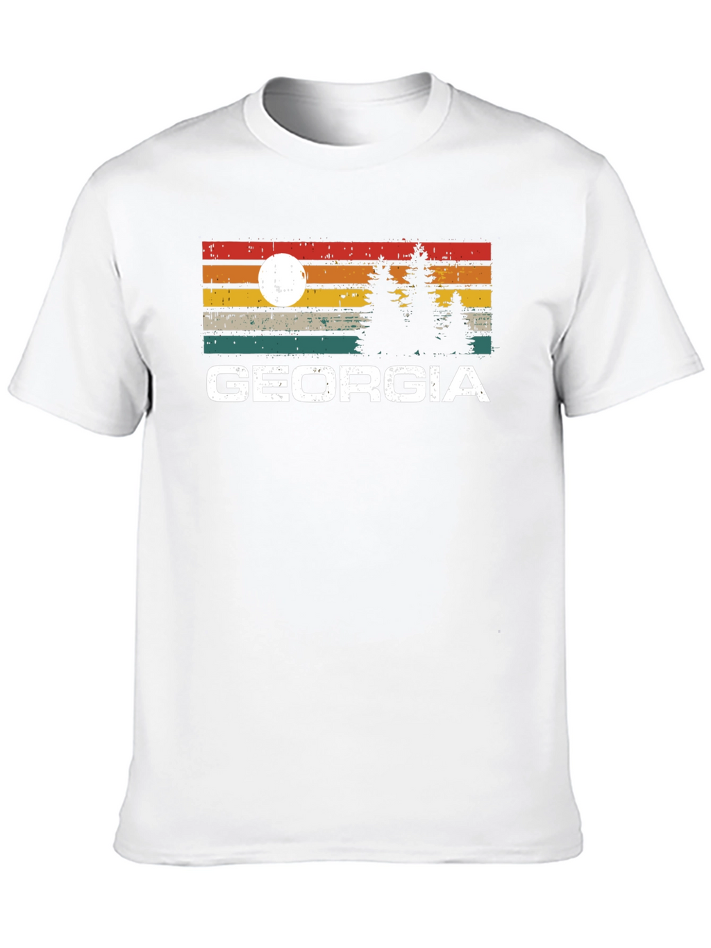 Georgia Sunset Pine Tree Graphic T-Shirt