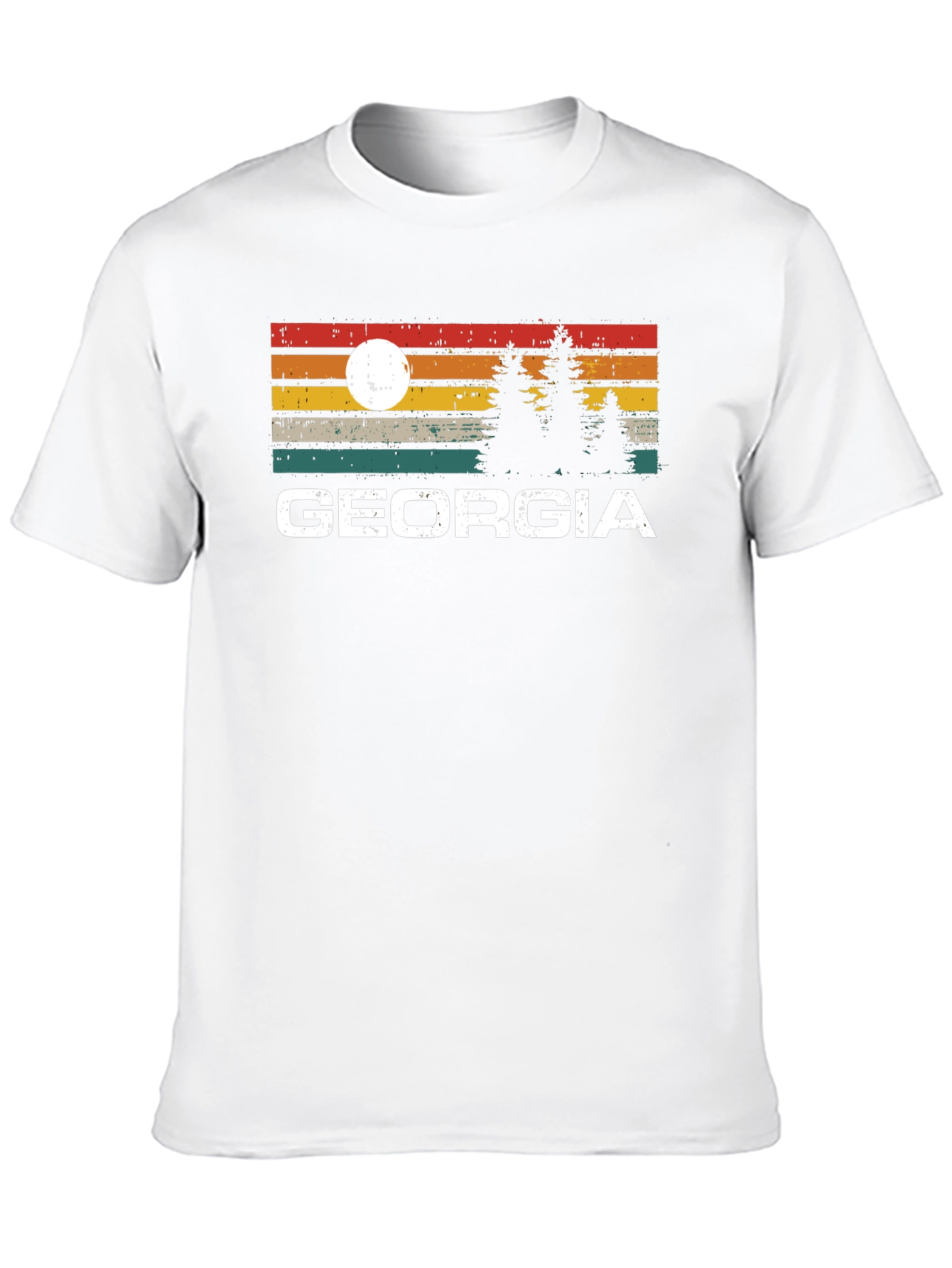 Georgia Sunset Pine Tree Graphic T-Shirt
