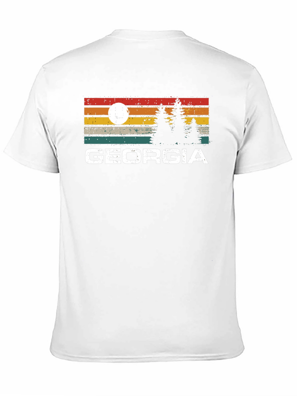 Georgia Sunset Pine Tree Graphic T-Shirt