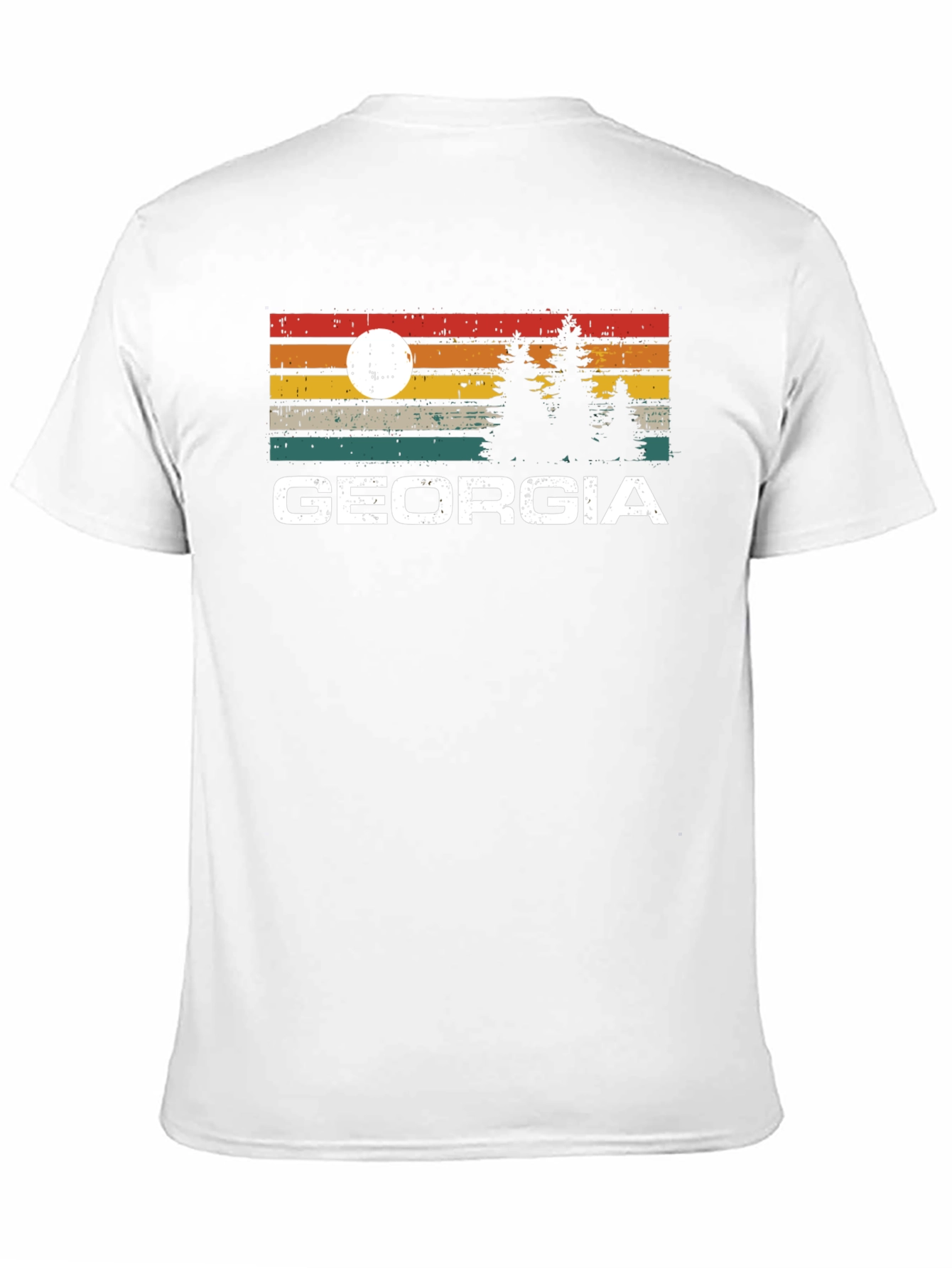 Georgia Sunset Pine Tree Graphic T-Shirt