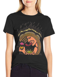 Unique Graphic Print Tee - Eat Ice Cream!