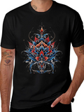 Floral Mandala Graphic Tee - Unique Artistic Design