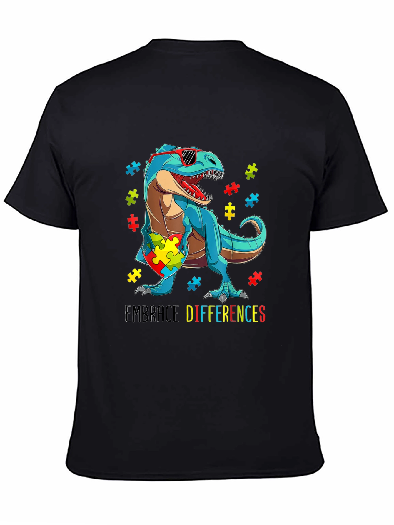 Autism Awareness Dinosaur T-Shirt Embrace Differences
