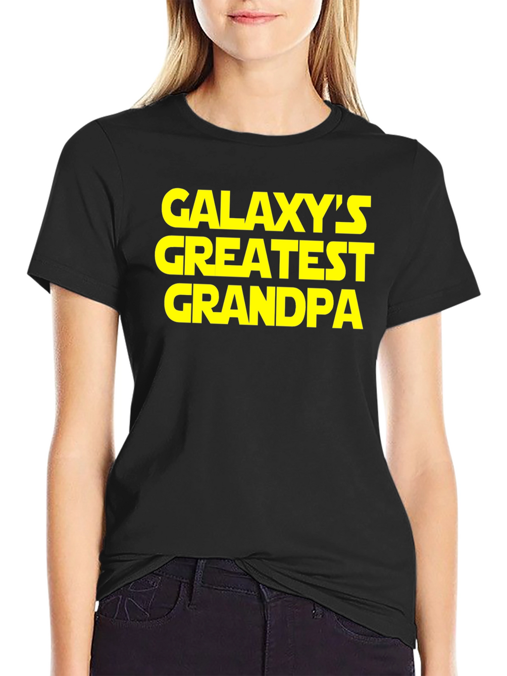 Galaxys Greatest Grandpa Black T-Shirt